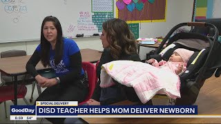 Dallas teacher helps pregnant parent deliver baby at school [upl. by Oballa]