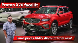 2025 Proton X70 facelift  fresh looks updated tech same price discount from new [upl. by Finnie844]