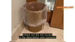 Review Deco 79 CosmoLiving by Cosmopolitan Metal Small Waste Bin with Laser Carved Floral Design 9quot [upl. by Callean]