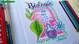 CARATULA DE BIOLOGIA 2022  covers for notebooks [upl. by Adnorrahs]