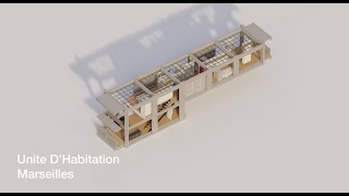 Unite D Habitation Le Corbusier  Visualization Exploded View and Renderings by Mirta Khairunnisa [upl. by Jovitah]