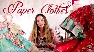 HOW TO MAKE PAPER CLOTHES  Paper Secret 23  Merveilles en Papier [upl. by Ahsitneuq]