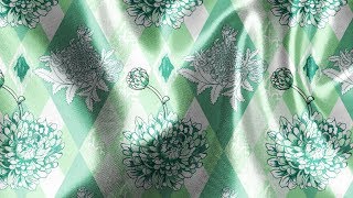 Mint Flowers in Rhombus Fabric pattern design Vector Speedpaint [upl. by Uy]