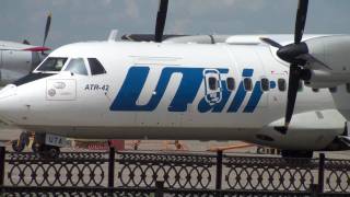 UTair Starting the engines amp taxiingATR42300 URUTA [upl. by Adigun]