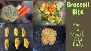 For Baby Broccoli Bite 9 Month old Abby’s Favorite [upl. by Ecertak847]