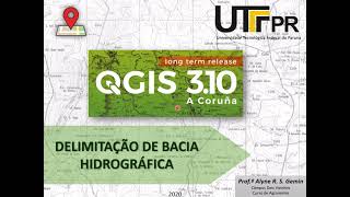 Delimitação de Bacia hidrográfica no QGIS indicando o exutório [upl. by Mauve]