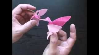 Making a Kirigami Hummingbird with Craft Papyrus Paper [upl. by Groot]