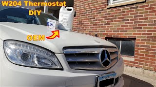 Mercedes W204 Thermostat Replacement  Unnecessary Struggles [upl. by Notsnorb794]