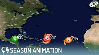 2010 Atlantic Hurricane Season Animation V2 [upl. by Aniehs]