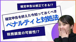 【確定申告の内容があっているのか不安な方へ】所得税申告を終えた今知っておくべき！申告内容に誤りがあった際の対処法とペナルティについて解説！ [upl. by Minor]