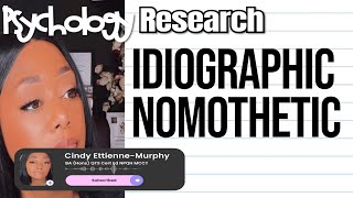 Idiographic and Nomothetic  Personality Psychology  EttienneMurphy [upl. by Columbus]