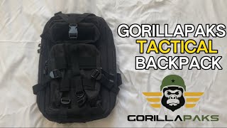 GORILLA PAKS™ SMALL 30L MILITARY TACTICAL BACKPACK BLACK [upl. by Reivilo]