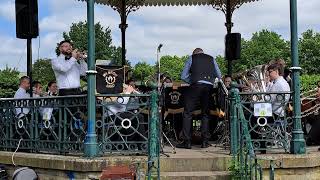 Milnrow Band performing Live And Let Die in Hare Hill Park Littleborough [upl. by Azal]