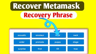 How To Recover Metamask Recovery Phrase  Recover Metamask Account [upl. by Chew]