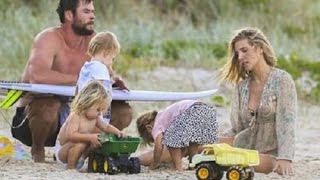 Chris Hemsworth And Elsa Patakys Kids And Their Beautiful Moments [upl. by Yelnahs836]