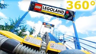 Roller Coaster 360° LEGO Project X Legoland  Samsung Gear 360 2017 camera [upl. by Ossy]