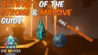 Artifact of the Strong amp Massive  The Center Lava Cave  FULL WALKTHROUGH  ARK Survival Ascended [upl. by Eejan]