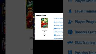 How To Train Free Double Booster  Epic Andres Iniesta🔥  eFootball  shorts [upl. by Waterman]