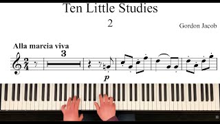 G JACOB  Studie n 2 from Ten Little Studies  Alla Marcia Viva Playalong Piano Accompaniment [upl. by Thorma]