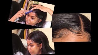 How to Lay Edges on Lace Frontal [upl. by Revlys336]