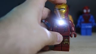 Lego DC Vs Marvel SuperHeroes LED Big Figures Letai Bootleg Review [upl. by Ayian674]