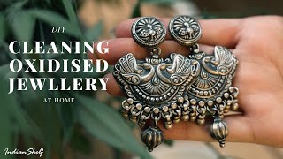 DIY  Cleaning Oxidised Jewellery At Home  How To Clean Sterling Silver Earrings [upl. by Annawt]