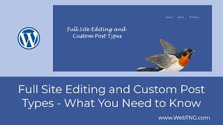 Full Site Editing and Custom Post Types What You Need To Know [upl. by Erdnaxela733]