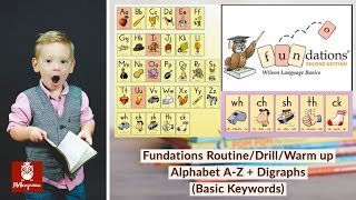 Daily Fundations Routine No2 Alphabet A to Z  DigraphsBasic Keywords Full Large Sound Cards 4K [upl. by Fast169]