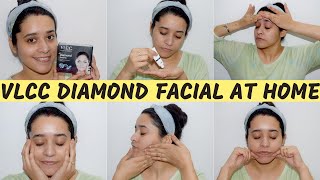 VLCC Diamond Facial Kit STEP BY STEP DEMO amp REVIEW  घर पे Diamond फेशियल  Just another girl [upl. by Oir412]