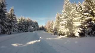 Michelin CrossClimate winter snow test Mountinepass Okraj with Chrysler Grand Voyager 25 CRD FWD [upl. by Ilahtan]