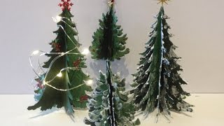 3D Christmas Paper Tree Tutorial [upl. by Tanny910]