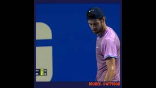 Brandon NakashimaKaren Khachanov Just Wont Give Up In This 38Shot Rally [upl. by Macario]