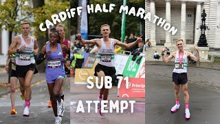 Cardiff Half Marathon SUB 71 ATTEMPT [upl. by Aubigny]