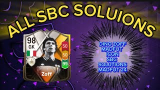 DINO ZOFF 98 RATED ALL 16 MADFUT SOLUTIONS  MADFUT ICON SBC SOLUTION  MADFUT 24 [upl. by Aikemehs806]