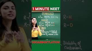 Decarboxylation Reaction In 1 Minute chemistryvibes neet2024 neet [upl. by Wickner]