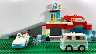 How To Build LEGO Duplo Parking Garage and Car Wash 10948  Satisfying Stopmotion [upl. by Indnahc]