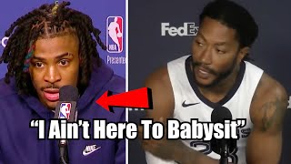 Derrick Rose MESSAGE TO Ja Morant quotIm Not Here To Babysitquot [upl. by Annaeoj]