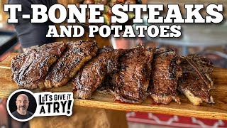 TBone Steak and Potatoes  Blackstone Griddles [upl. by Avictor]