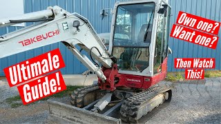 Takeuchi Mini Excavator Walkthrough and Overview Inside and Out [upl. by Carrol995]