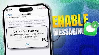 How to Fix Cannot Send Message MMS Messaging Needs to be Enabled To Send This Message on iPhone [upl. by Niwrad]