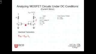 L5 3 2FET DC Calculations Current Mirror [upl. by Nylinnej]