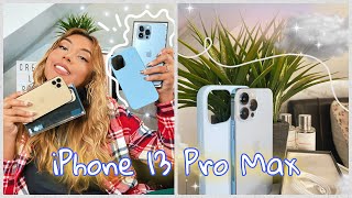 Unboxing iPhone 13 pro max  thoughtsfirst impressions amp cases  Sierra blue [upl. by Ennoitna]