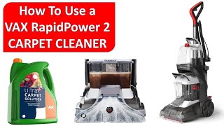 VAX RAPID POWER 2  A Beginners Guide to using your carpet washer [upl. by Natsreik]