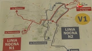 Nowa nocna linia autobusowa  iTV Kielce [upl. by Ayatahs]