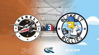 Rebels v Blake St Bullies  Div 3  12th November  IceHQ Rec League ice hockey [upl. by Arad]