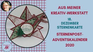 So bastelst du eine Sternenkarte basteln  Weihnachtskarte Anleitung  SPAK 182020 Stampin Up [upl. by Atirat]