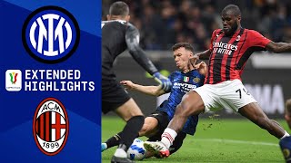 Inter Milan vs AC Milan Extended Highlights  Coppa Italia  CBS Sports Golazo [upl. by Romo]