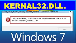 How to fix dynamic link library kernel32dll error on WINDOWS 7  kernel32dll error fix windows 7 [upl. by Yasmar715]