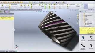 make helical gear using toolbox solidworks 2013 [upl. by Aisercal]