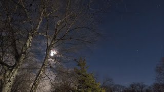 GWC Time Lapse  Cirrocumulus Clears Out for Moon  December 29 2023 [upl. by Blanchette]